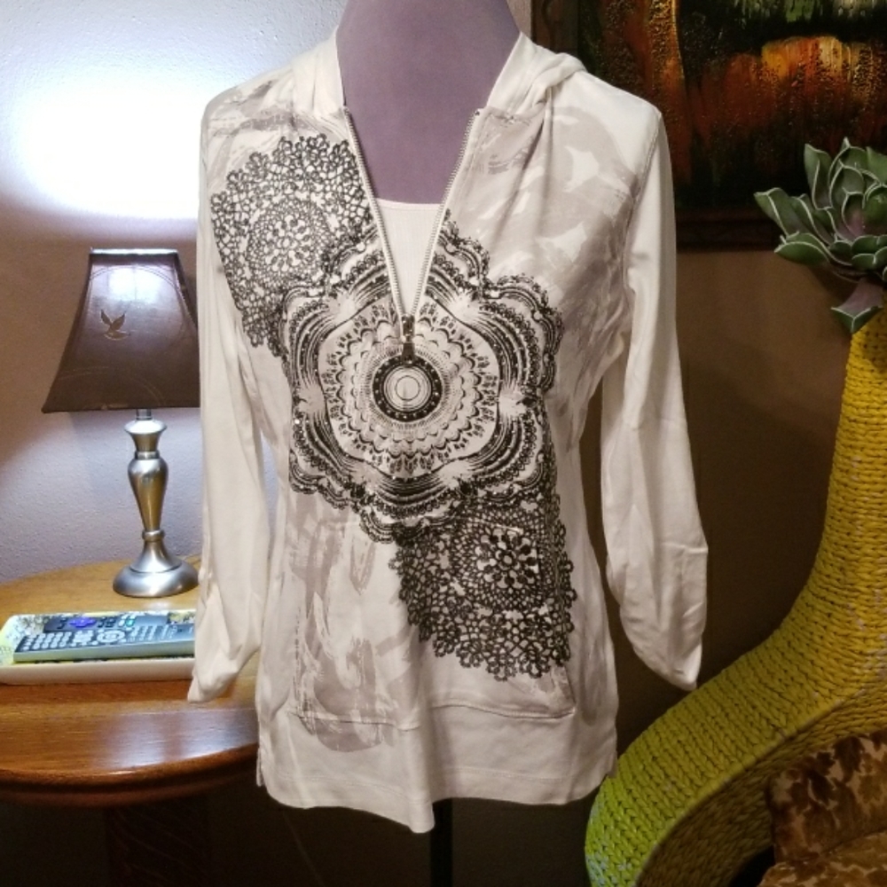 Style & Co. Sport Hoodie Top L